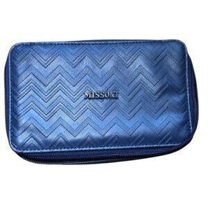 NEW! MISSONI Exclusive Delta Amenity Travel Case Blue Wave Zipper Ltd Edition